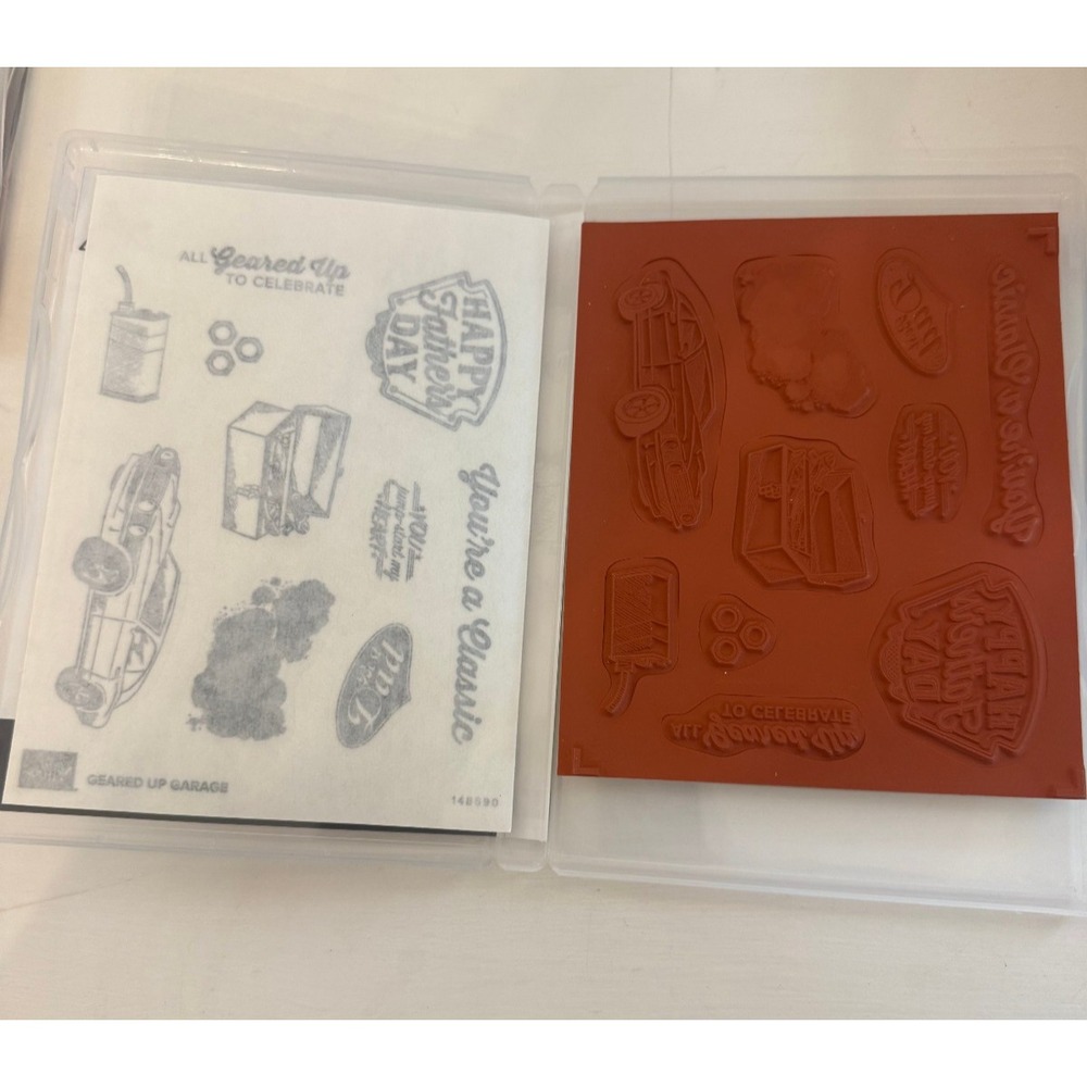 Stampin' Up! LOT 6 Stamp Sets Die cut Rubber Clings Dies Retired Dad Father - Picture 6 of 11